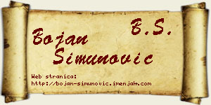 Bojan Simunović vizit kartica